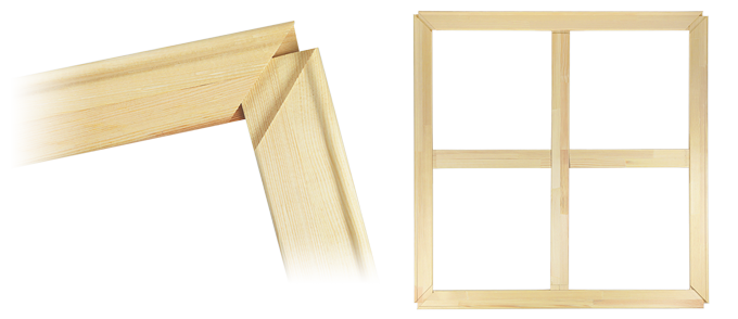 assemblage des baguettes par emboitement