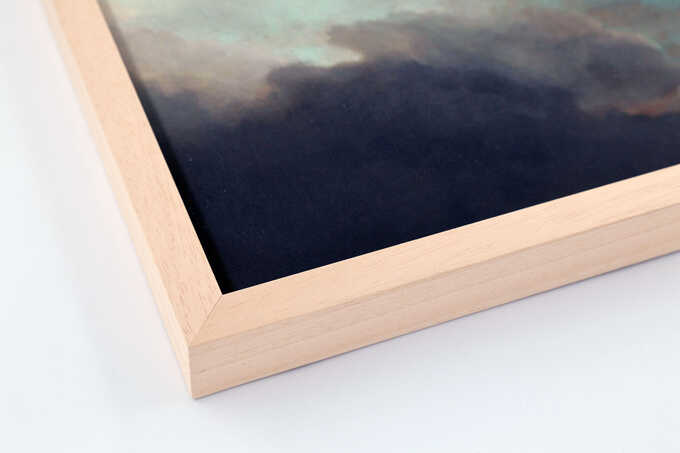 Cadre feuillure haute en cache clou, bois brut