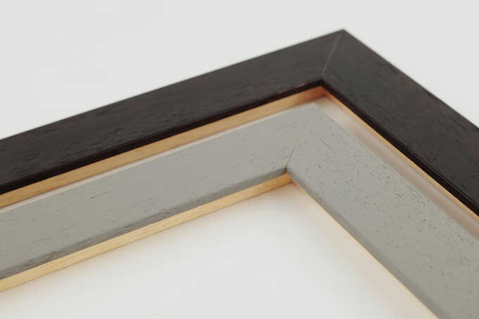Cadres finition marron et gris