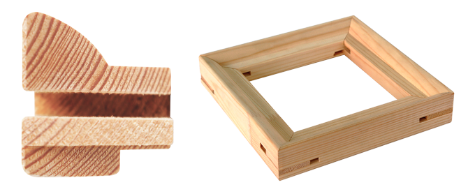 châssis nus extra-epais + coupe profil