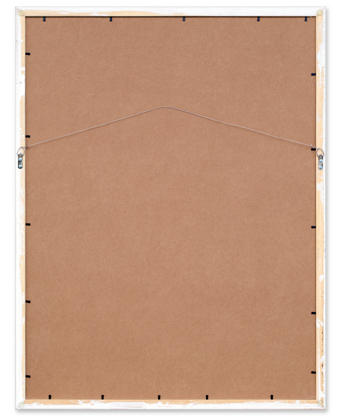 Crochet double fixation avec câble de suspesion derrière un tableau