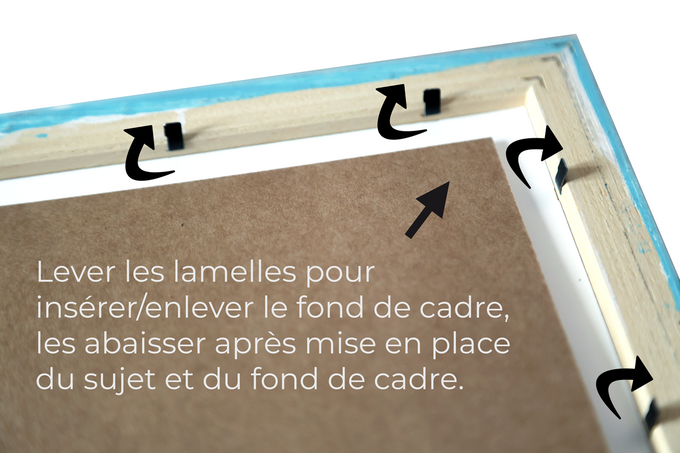 lamelles flexibles pour fixation fond de cadre