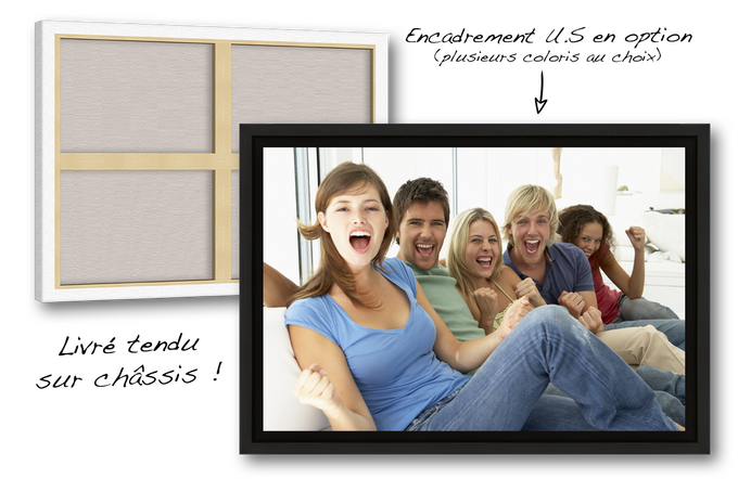 photo sur toile tendue sur châssis en bois