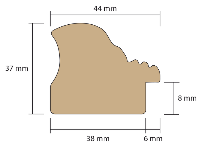 Profil moulure cadre rococo XXL sur mesure