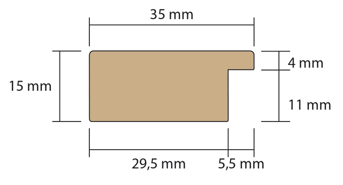 Cadre à profil plat, profil