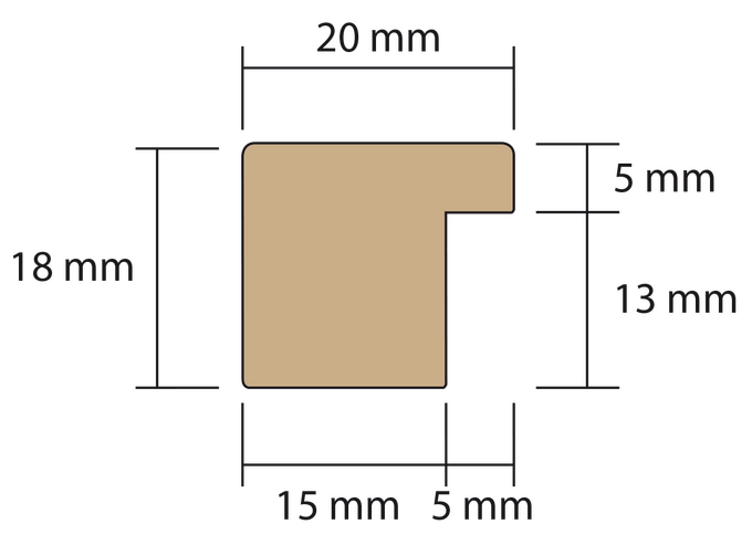 profil de la moulure des cadres standards