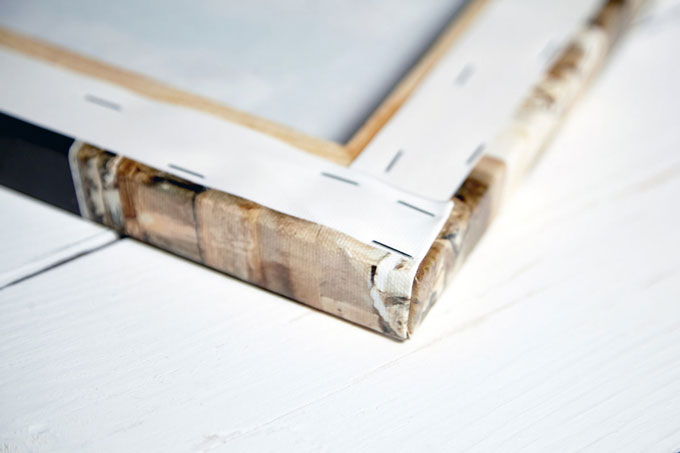 toile photo livrée tendue sur châssis en bois