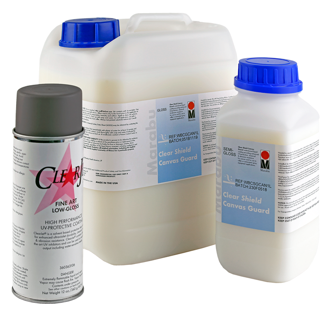 vernis ClearShield Type C et ClearJet pour toile canvas