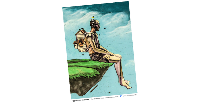 échantillon de toile 372gr/m² encres pigmentaires (visuel aléatoire)