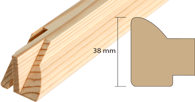 baguette à châssis extra-épaisse
