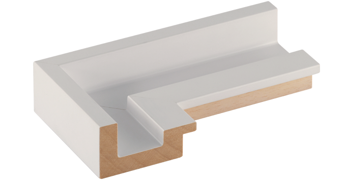 cadre américain en U pour dibond blanc