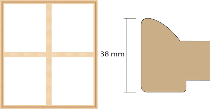 2X BK Deep Gallery Toiles Sur Chassis 60x60cm | 3D Extra Haut Galerie Toile Sur Châssis, 38mm Baguettes De Chassis | Toile à Peindre Enduite, Chassis